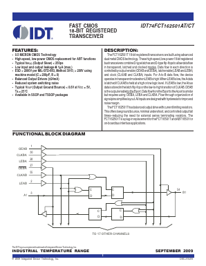 IDT74FCT162501CTPAG Datasheet PDF Integrated Device Technology