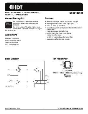ICS8512061I Datasheet PDF Integrated Device Technology