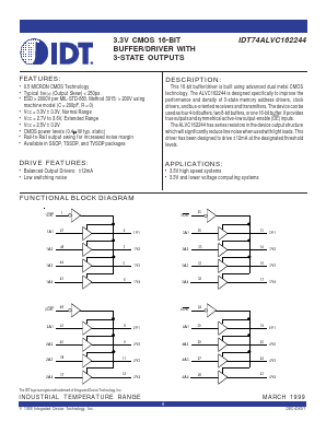74ALVC162244PF Datasheet PDF Integrated Device Technology