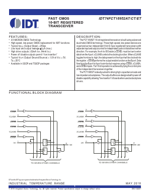 74FCT16952ATPAG Datasheet PDF Integrated Device Technology