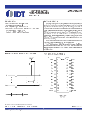 74FST6800PGG8 Datasheet PDF Integrated Device Technology