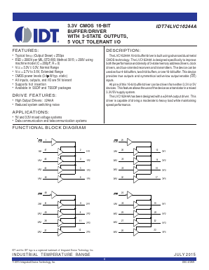 74LVC16244APVG Datasheet PDF Integrated Device Technology