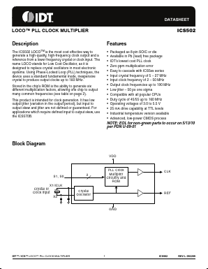 502MILF Datasheet PDF Integrated Device Technology
