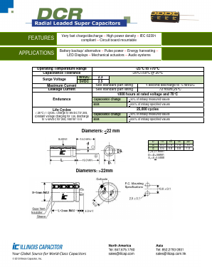 607DCR2R3SDZ Datasheet PDF Illinois Capacitor, Inc.