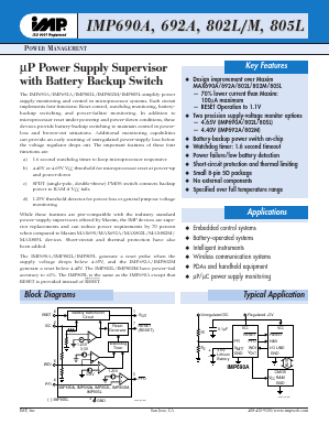 IMP805LCSA Datasheet PDF IMP, Inc
