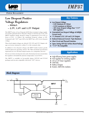 IMP37 Datasheet PDF IMP, Inc