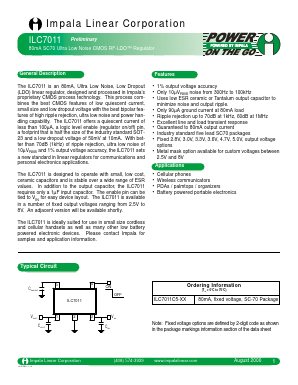 ILC7011C5-47 Datasheet PDF Impala Linear Corporation