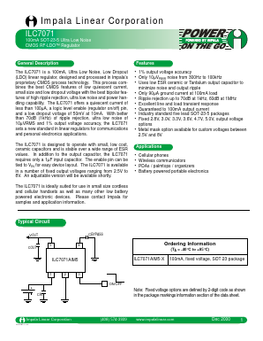 ILC7071 Datasheet PDF Impala Linear Corporation