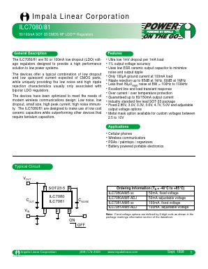 ILC7081AIM5-36 Datasheet PDF Impala Linear Corporation