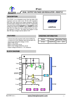IP1621 Datasheet PDF Interpion semiconductor