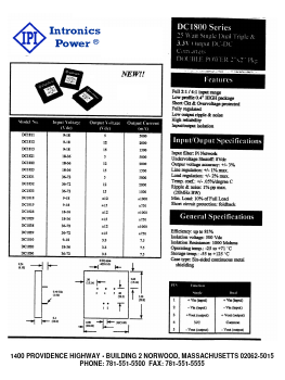 DC1823 Datasheet PDF Intronics Power, Inc.