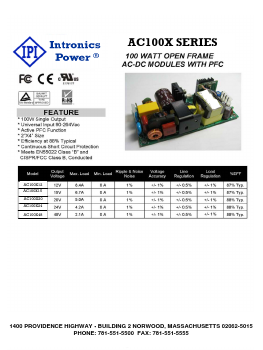AC100X24 Datasheet PDF Intronics Power, Inc.