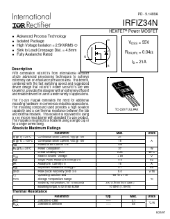 IRFIZ34N Datasheet PDF International Rectifier