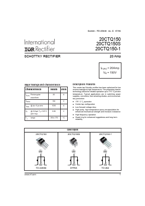 20CTQ150-1TRRPBF Datasheet PDF International Rectifier