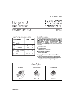 87CNQ020 Datasheet PDF International Rectifier