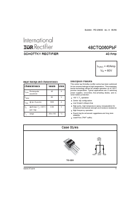 48CTQ060PbF Datasheet PDF International Rectifier