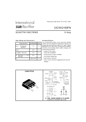 12CWQ150FN Datasheet PDF International Rectifier