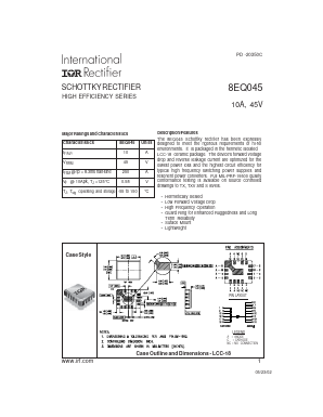 8EQ045 Datasheet PDF International Rectifier