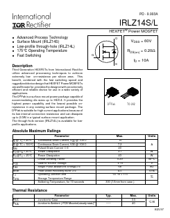 IRLZ14L Datasheet PDF International Rectifier