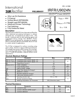IRFR9024NTRR Datasheet PDF International Rectifier