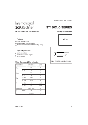 ST180CXXX Datasheet PDF International Rectifier