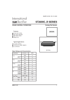 ST2600C28R0 Datasheet PDF International Rectifier