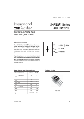 40TTS12 Datasheet PDF International Rectifier