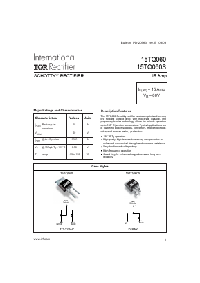 15TQ060S Datasheet PDF International Rectifier