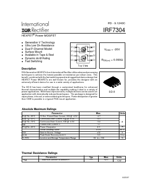 IRF7304TR Datasheet PDF International Rectifier
