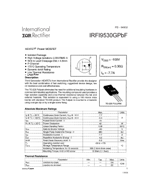 IRFI9530GPBF Datasheet PDF International Rectifier