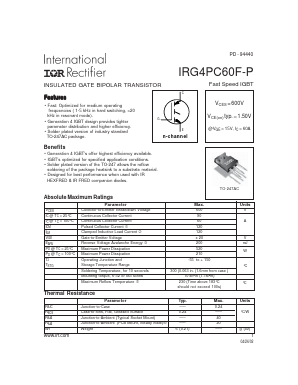 IRG4PC60F-P Datasheet PDF International Rectifier
