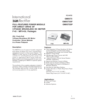 OM9373SF Datasheet PDF International Rectifier