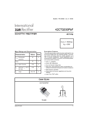 42CTQ030PBF Datasheet PDF International Rectifier