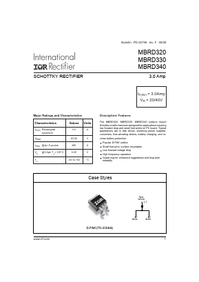 MBRD330TRPBF Datasheet PDF International Rectifier