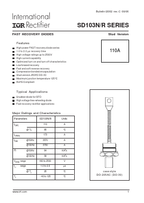 SD103N04S15MV Datasheet PDF International Rectifier