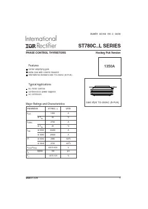 ST780C04L3 Datasheet PDF International Rectifier