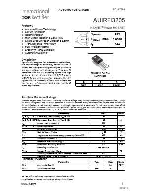 AUIRFI3205 Datasheet PDF International Rectifier