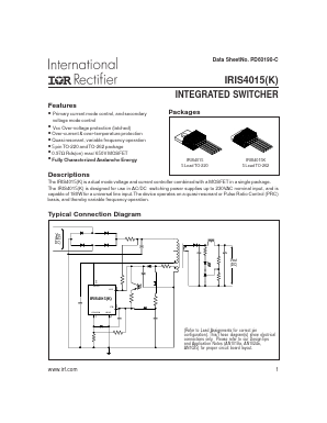 IRIS4015KPBF Datasheet PDF International Rectifier