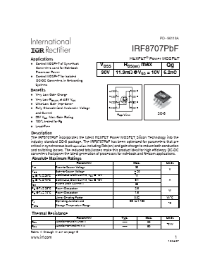 F8707 Datasheet PDF International Rectifier