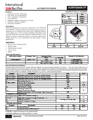 AUIRFS8409-7TRL Datasheet PDF International Rectifier