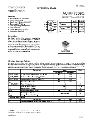AUIRF7309Q Datasheet PDF International Rectifier