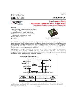 IP2001TRPBF Datasheet PDF International Rectifier