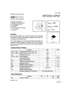 IRFD9014PBF Datasheet PDF International Rectifier