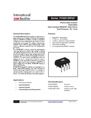 PVI5013RPBF Datasheet PDF International Rectifier