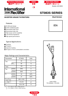 ST083S10PFK1L Datasheet PDF International Rectifier
