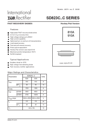 SD823C12S20C Datasheet PDF International Rectifier