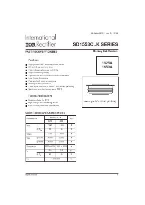 SD1553C18S30K Datasheet PDF International Rectifier