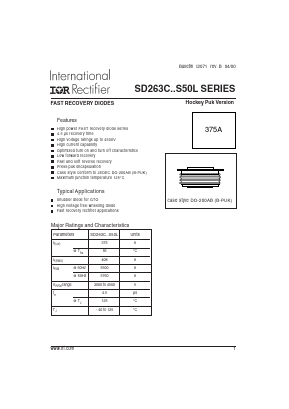 SD263C30S50L Datasheet PDF International Rectifier