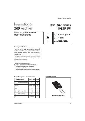 10ETF12FP Datasheet PDF International Rectifier