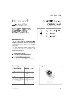 VS-10ETF12PBF Datasheet PDF International Rectifier